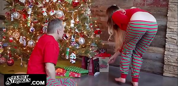  Teen Stepdaughter Fucked On Christmas Morning By Dad